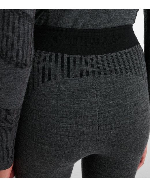 Fusalp Gray Seamela High-Rise Technical Leggings