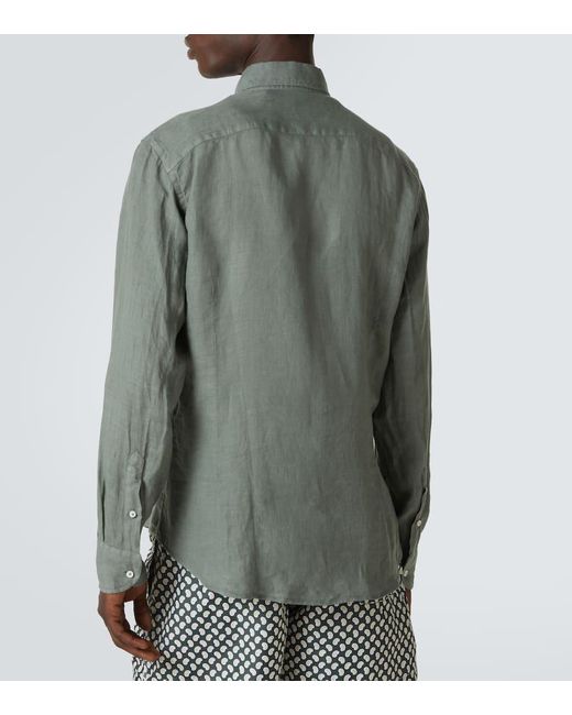 Camicia Nick di Fedeli in Green da Uomo