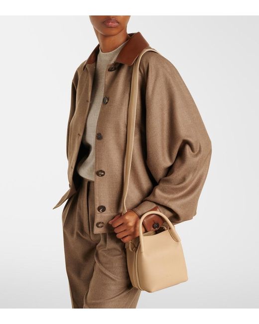 Loro Piana Natural Bale Micro Leather Tote Bag