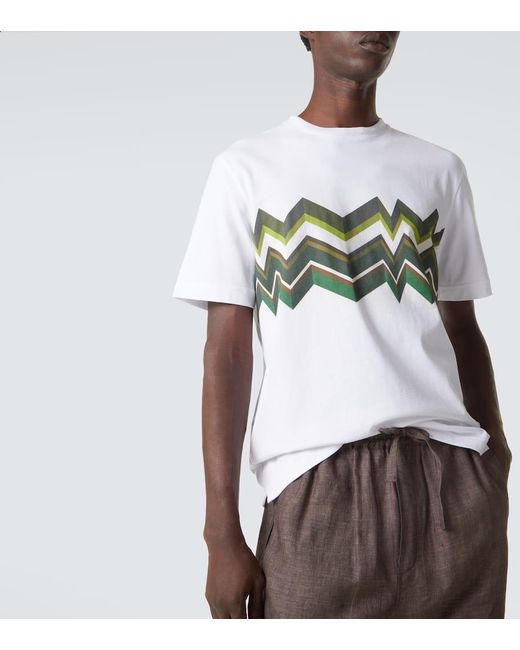 Missoni T-Shirt Aus Baumwolle in White für Herren