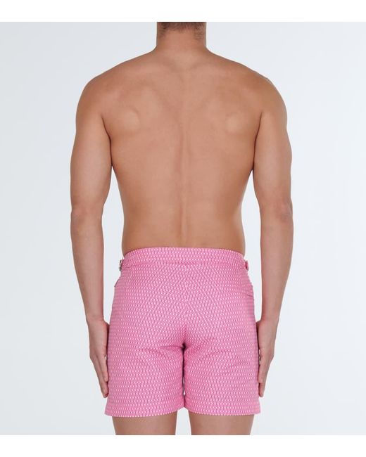 Orlebar Brown Pink Bulldog Printed Swim Shorts for men