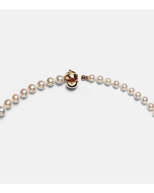 Sophie Bille Brahe White Petite Peggy 14Kt And Pearl Necklace