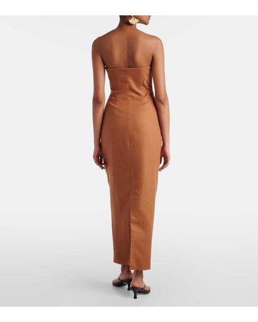 Sir Brown Evalita Linen Maxi Dress