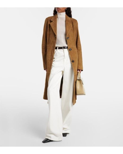 Totême  Brown Suede Coat