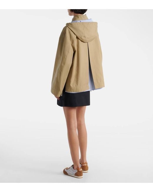 Chaqueta De Gabardina De Algodon Con Anagrama Loewe de color Natural