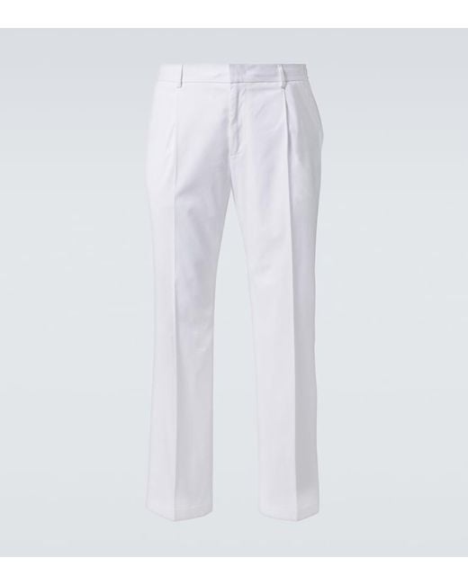 Dolce & Gabbana White Cotton Chinos for men