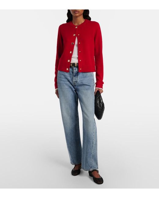 Tory Burch Red Cashmere Cardigan