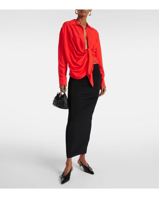 Jacquemus La Chemise Bahia Gathered Shirt