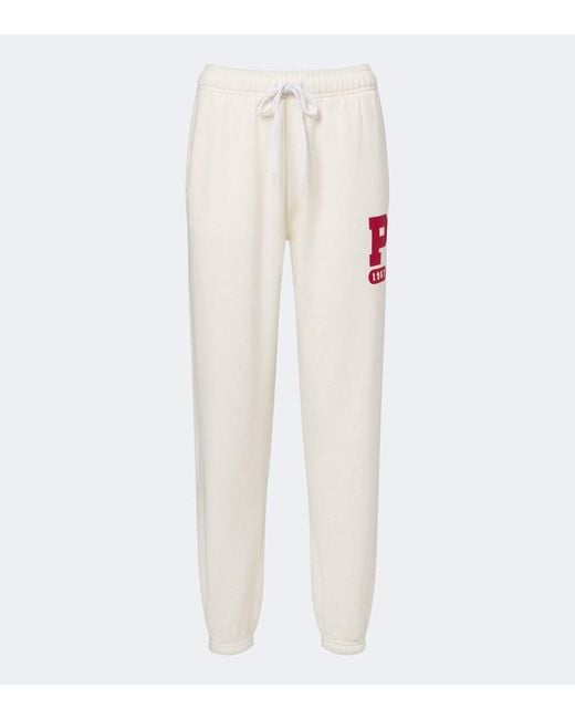 Polo Ralph Lauren White Cotton-Blend Jersey Sweatpants