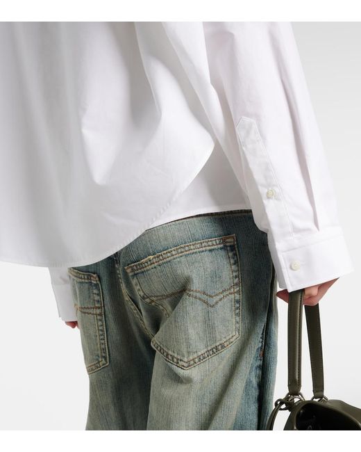 Balenciaga White Cotton Poplin Shirt