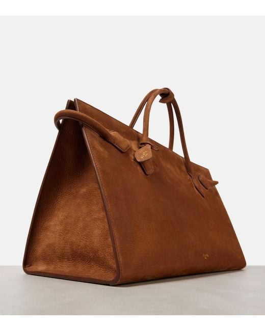 Alaïa Brown Le Teckel Suede Tote Bag