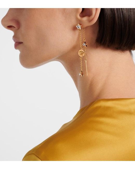 Versace Metallic Ohrringe Medusa Mit Kristallen