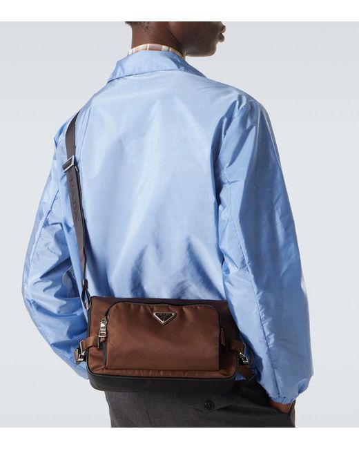 Prada Brown Re-Nylon Shoulder Bag for men