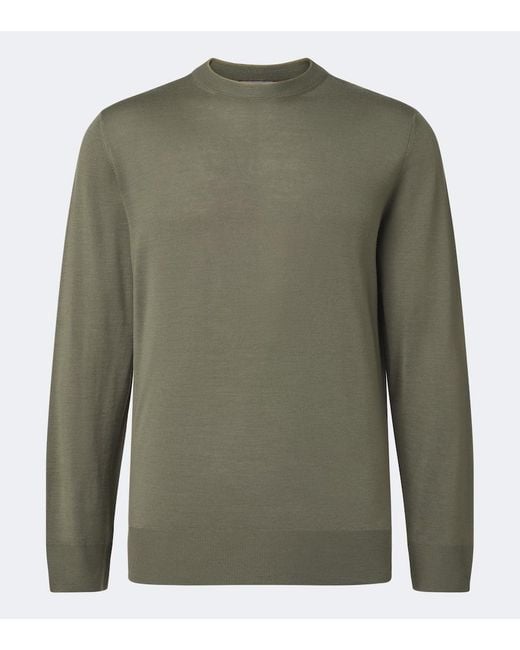 Canali Green Wool Sweater for men