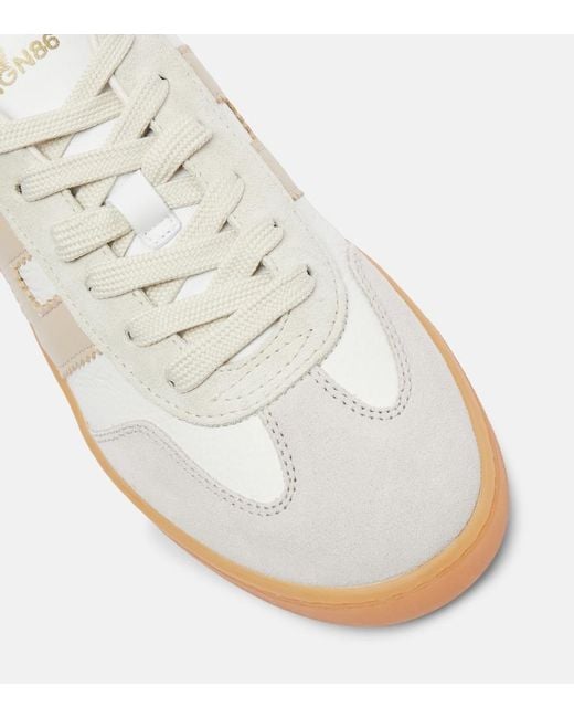 Hogan White Cool Allacciato H Suede Sneakers