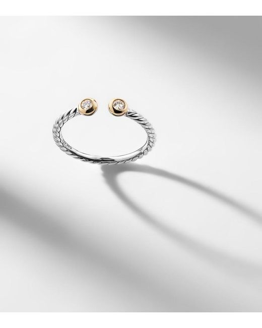 Anello Cable Open di David Yurman in White