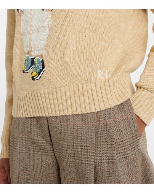 Polo Ralph Lauren Natural Polo Bear Intarsia Cotton Sweater