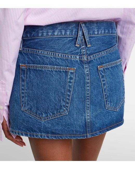 SLVRLAKE Denim Blue Micro Denim Miniskirt