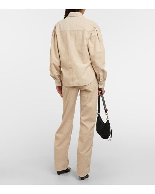 Isabel Marant Natural Renata Corduroy Shirt Jacket