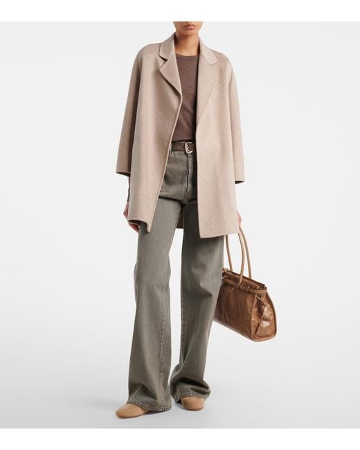 Max Mara Natural Cashmere Wrap Coat