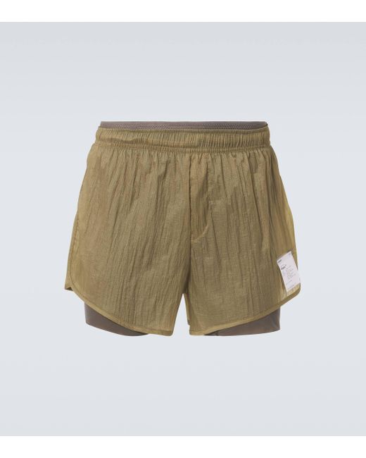 Satisfy Green Rippy Running Shorts for men