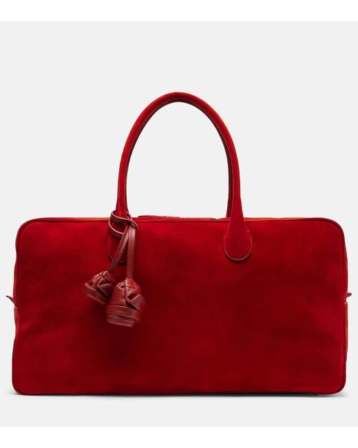 Magda Butrym Red Brigitte Large Suede Tote Bag
