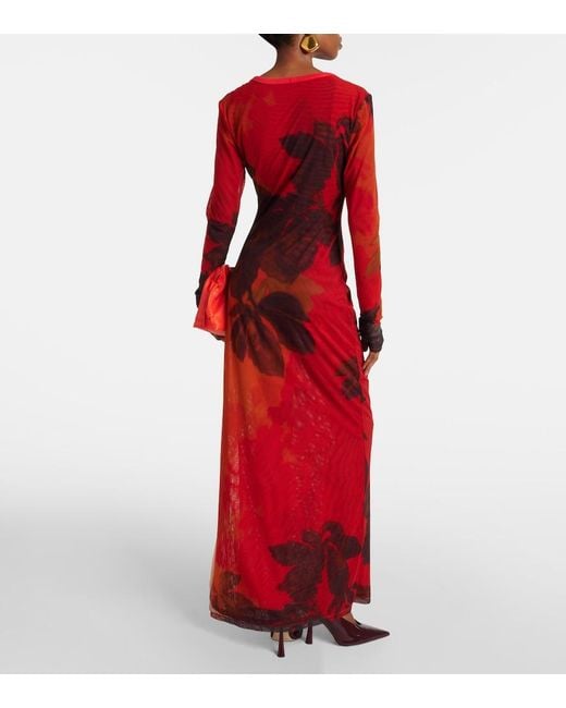 Sir Red Libertine Printed Cutout Maxi Dress