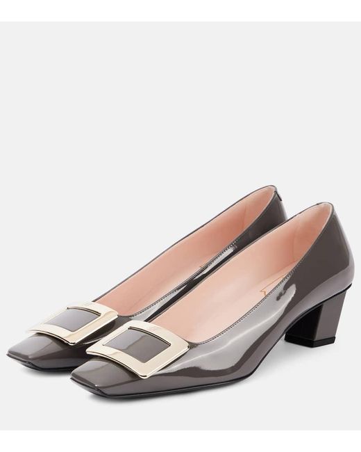 Roger Vivier Metallic Pumps Belle Vivier 45 Aus Lackleder