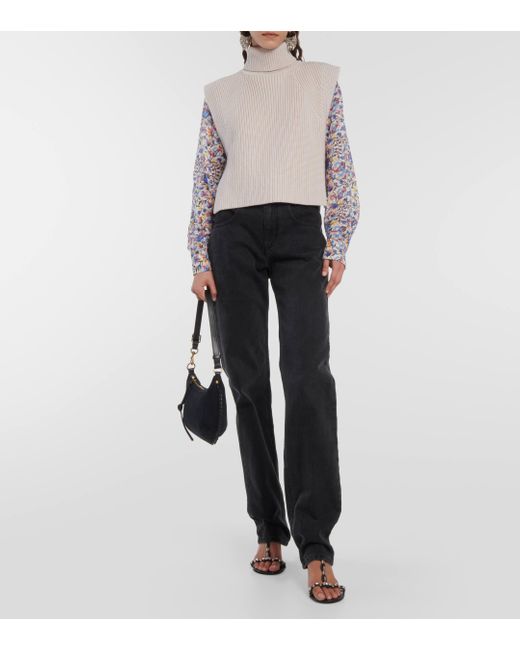 Isabel Marant White Megan Turtleneck Wool Sweater Vest