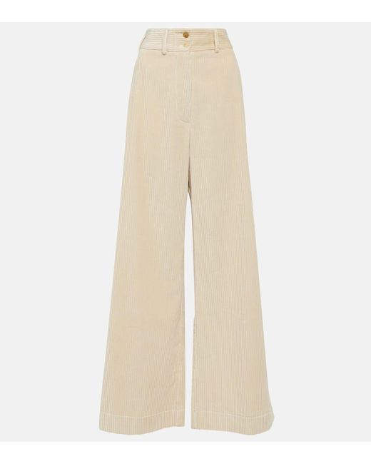 Etro Natural High-Rise-Hose Aus Baumwoll-Cord