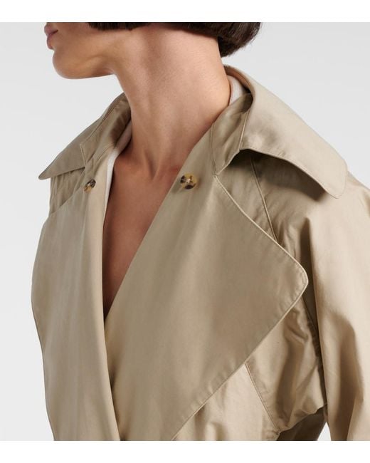 AYA MUSE Natural Cotton Gabardine Trench Coat