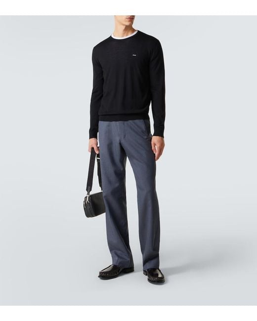 Prada Black Virgin Wool Sweater for men
