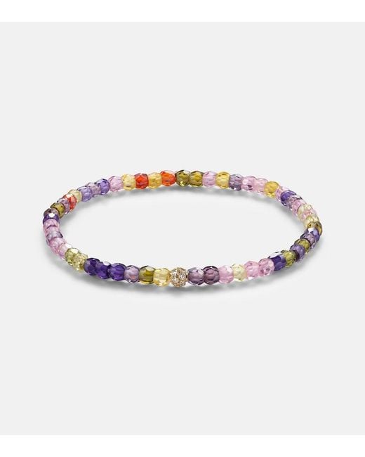 Sydney Evan Metallic 14Kt Zirconia Bracelet With Diamonds
