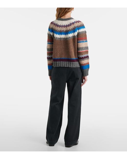 Jersey Kella Fair Isle De Mezcla De Alpaca Velvet de color Gray