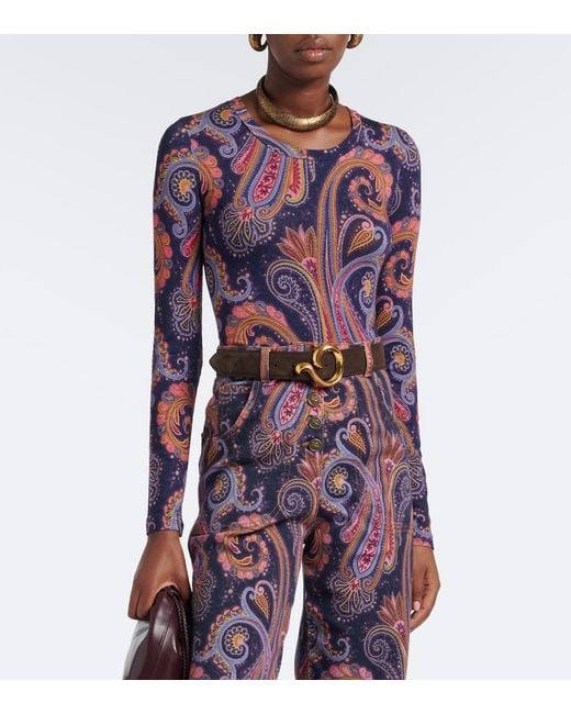 Etro Blue Paisley T-Shirt