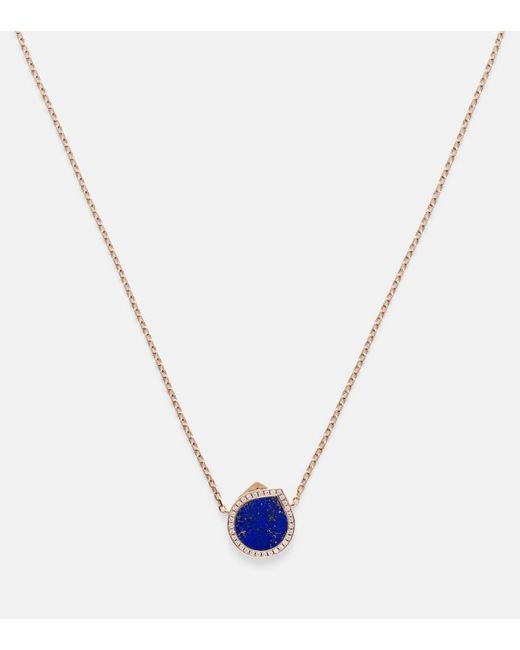 Repossi White Antifer 18Kt Necklace With Lapis Lazuli And Diamonds