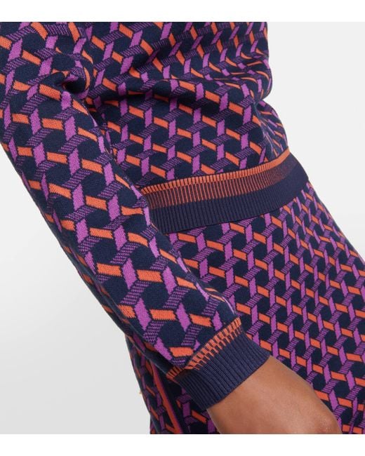 Diane von Furstenberg Purple Iggy Jacquard Sweater