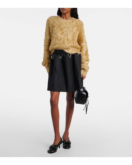 Noir Kei Ninomiya Black Wool Miniskirt