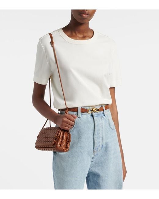 Bottega Veneta White Intrecciato Cotton Jersey T-Shirt