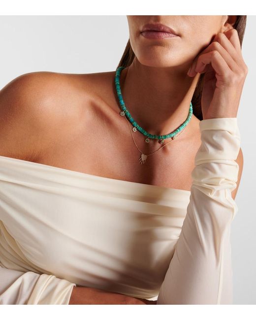 Sydney Evan White 14kt Gold Necklace With Diamonds