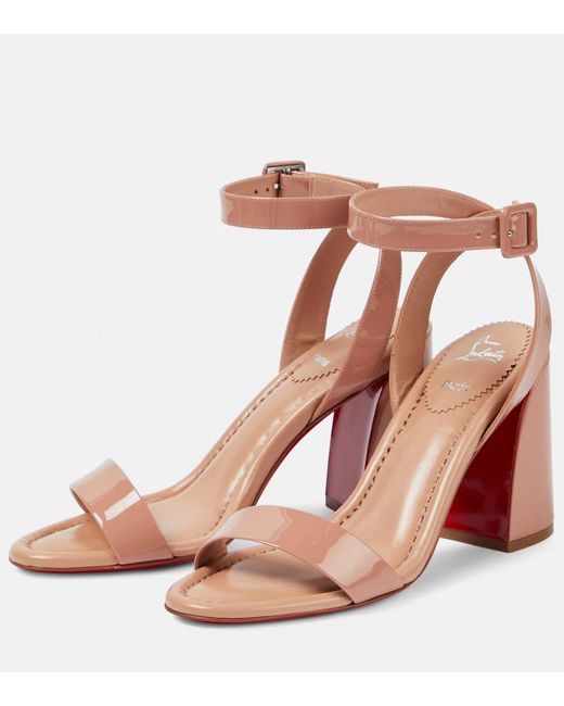 Christian Louboutin Brown Miss Sabina Patent Leather Sandals