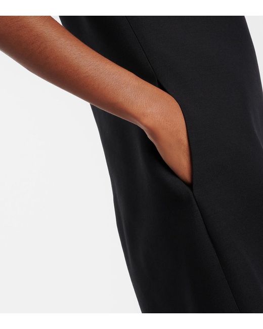 Valentino Black Embellished Wool And Silk Minidress