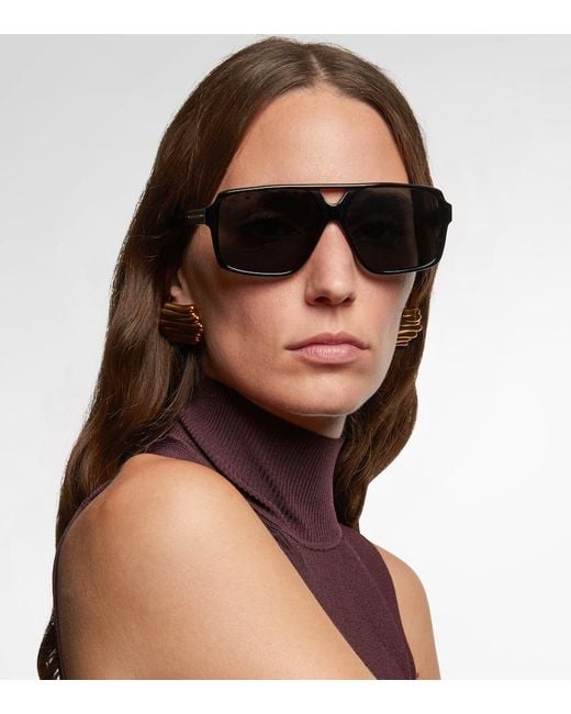 Khaite Blue Aviator Sunglasses
