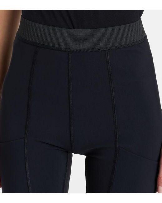 Coperni Black Jersey Cropped Leggings