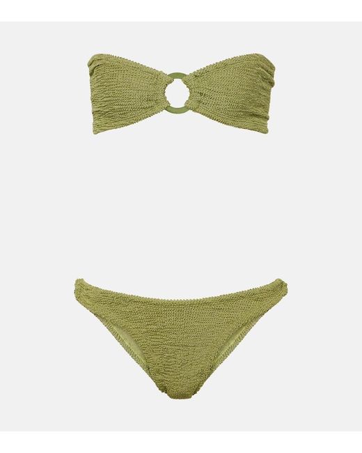 Bikini a fascia Gloria di Hunza G in Green