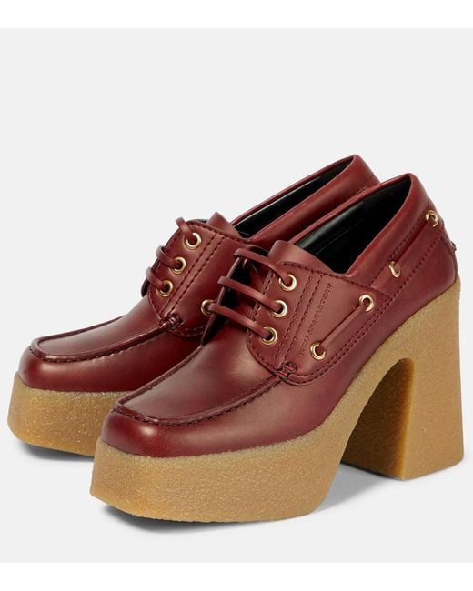 Stella McCartney Red Skyla Loafer Pumps