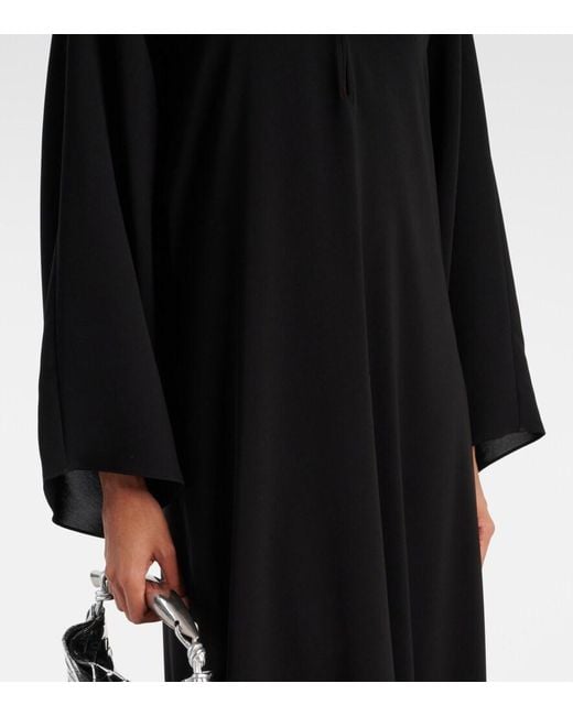 Max Mara Black Lillo Cady Maxi Dress