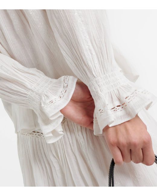 Blouse Jatedy en coton melange Isabel Marant en coloris White
