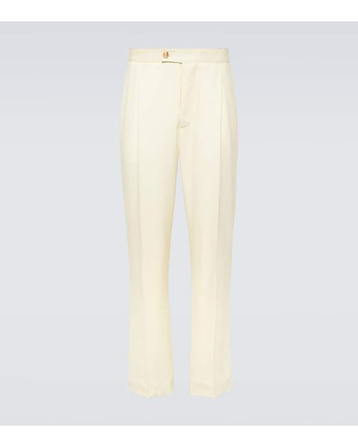 Pantaloni in lana di King & Tuckfield in White da Uomo