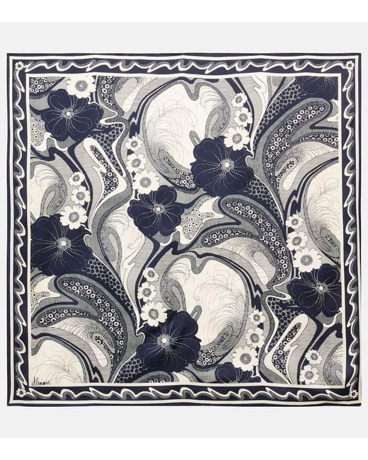 ALÉMAIS Metallic Mickey Printed Silk Scarf